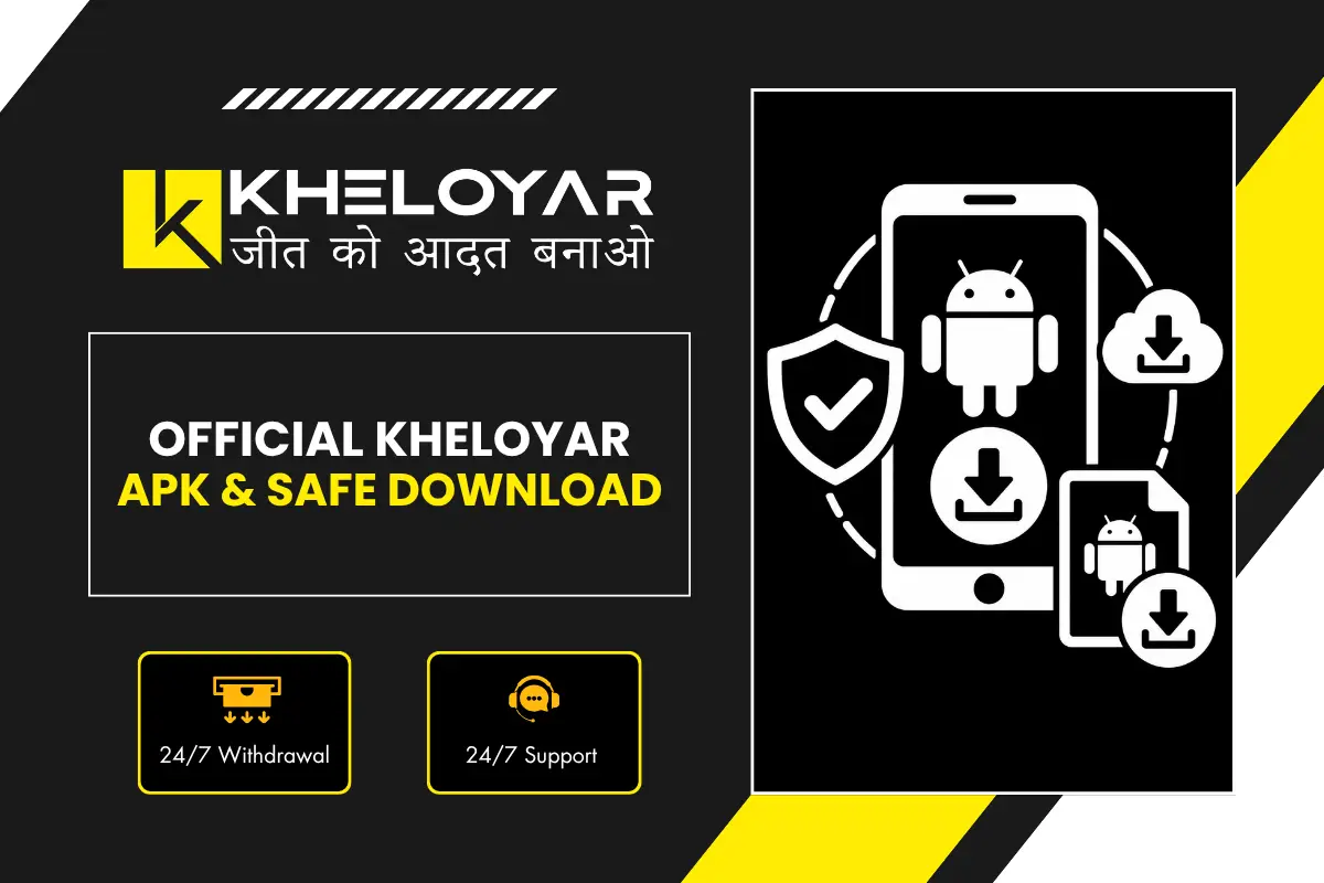 How to install the Kheloyar app on Android and iOS banner showing mobile installation with step-by-step guide icons